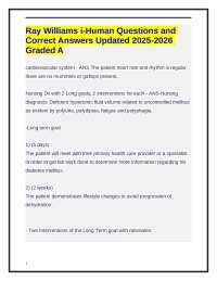 Ray Williams i-Human Questions and Correct Answers Updated 2025-2026 Graded A