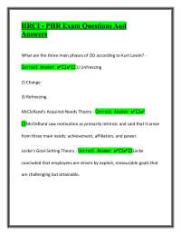 HRCI - PHR Exam Questions And Answers | Definitive Exam Study Guide