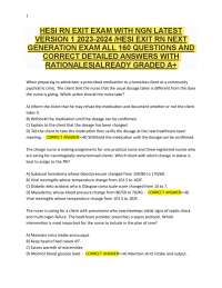 HESI RN EXIT EXAM WITH NGN LATEST  VERSION 1 2023-2024 /HESI EXIT RN NEXT  GENERATION EXAM