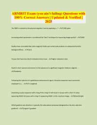 Armrit exams |questions and answers |updated & verified 2025\2026