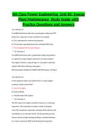 4th Class Power Engineering  Unit B5: Energy Plant Maintenance  Study Guide with Practice
