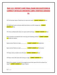 RAD 112 Patient Care Final Exam: 200 Q&A for Radiology Students