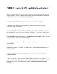 PHTLS review 2023 updated graded A