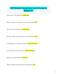 OSI Model: Comprehensive Questions and Answers