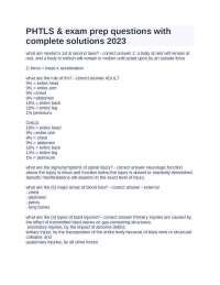PHTLS & exam prep questions with complete solutions 2023.docx