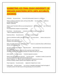 Marketing Exam Questions and Answers: Consumer Behavior Analysis