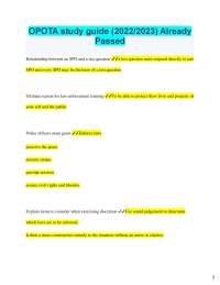 OPOTA UNIT 2: LEGAL LATEST 2023  GRADED A+  2.1-List the general elements of a crime. ✔✔-A