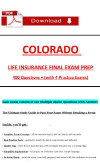 Colorado Life Insurance Final Exam – 95 Official-Style Questions with Answers 2025
