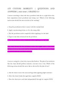 ATI CUSTOM: MOBILITY | QUESTIONS AND ANSWERS | 2025-2026 | GRADED A+