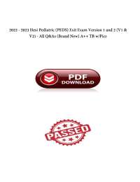 2022–2023 HESI Pediatric (PEDS) Exit Exam Version 1 and 2 – Complete Practice Questions an