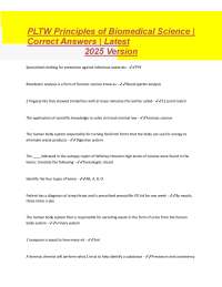 PLTW Principles of Biomedical Science