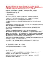 NR 566 / NR566 Chamberlain College Of Nursing -NR566 Midterm Study Guide: Advanced Pharmac