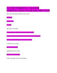 ACTION PERSONAL TRAINER CERTIFICATION EXAM 2025| 100% PASS
