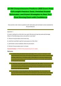 A.T.I RN Comprehensive Predictor 2025 Exam Prep: Full-Length Practice Tests, Detailed Ans
