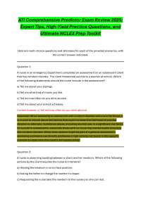 A.T.I Comprehensive Predictor Exam Review 2025: Expert Tips, High-Yield Practice Questions