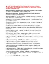 NR 568/ NR568 Chamberlain College Of Nursing -midterm nr568 Exam Questions With Complete S