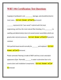WRT 106 Certification Test Questions With Premium Practical Answers