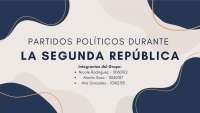 Partidos Políticos durante la Segunda República