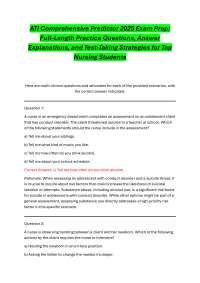 A.T.I Comprehensive Predictor 2025 Exam Prep:  Full-Length Practice Questions, Answer