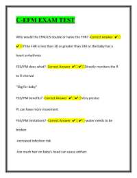 C-EFM EXAM TEST QUESTIONS WITH EXPERT VERIFIED CORRECT ANSWERS