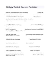 Biology Topic 8 Edexcel Revision Exam Questions And Answers.