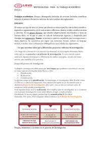Metodología de trabajo académico