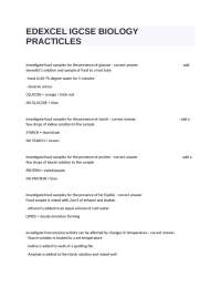 EDEXCEL IGCSE BIOLOGY PRACTICLES Questions And Verified Answers
