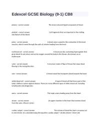 Edexcel GCSE Biology Questions And Answers Well Defined.