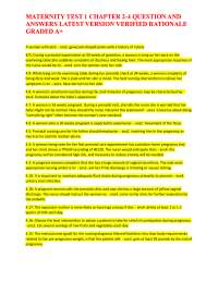 MATERNITY TEST 1 CHAPTER 2-4 QUESTION AND ANSWERS LATEST VERSION VERIFIED 2025 RATIONALE G