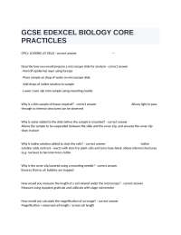 GCSE EDEXCEL BIOLOGY CORE PRACTICLE
