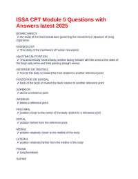 ISSA CPT Module 5 Questions with Answers latest 2025