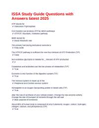 ISSA Study Guide Questions with Answers latest 2025
