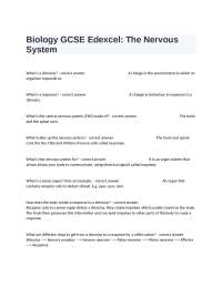 Biology GCSE Edexcel Certification Review Exam Questions & Answers