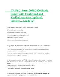 CA FSC- latest 2025/2026 Study Guide With Confirmed and Verified Answers (updated version)