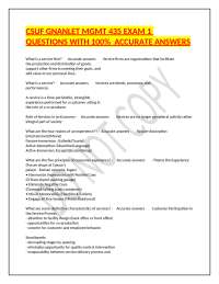Service Management Exam 1 Q&A: Key Concepts and Strategies