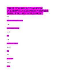 CREST CPSA 2025 ACTUAL EXAM QUESTIONS AND ANSWERS VERIFIED| COMPLETE| 100% PASS| NEWEST!