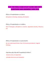 Pediatric Nursing Final Exam Study Guide: Key Concepts & Management