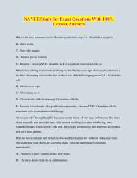 NAVLE Study Set Exam Questions With 100% Correct Answers