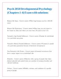 Developmental Psychology Exam Questions and Solutions