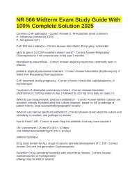 NR 566 Midterm Exam Study Guide With 100% Complete Solution 2025