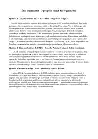 Ética Empresarial - exercícios