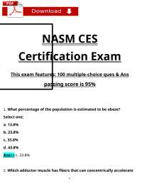 NASM CES – Certification Exam – Latest Qs & Ans (2025 - 2026 Edition)