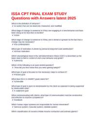 ISSA CPT FINAL EXAM STUDY Questions with Answers latest 2025