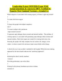 Leadership Theories in Nursing: Exam Questions and Answers