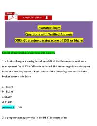 Pearson VUE Property Insurance Exam 2 | Real Estate Prep Guide with 80 Q&As 2025