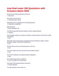 issa final exam 158 Questions with Answers latest 2025