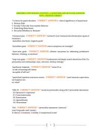 ABNORMAL PSYCHOLOGY CHAPTER 1-4 QUESTIONS AND DETAILED ANSWERS