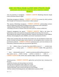 AGEC 340 FINAL EXAM (LATEST 2025 UPDATE) EXAM