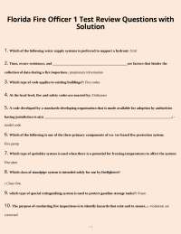 Fire Officer 1 Exam Prep: Review Questions and Solutions