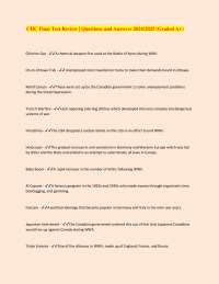 CHC Final Test Review | Questions and Answers 2024/2025 (Graded A+)